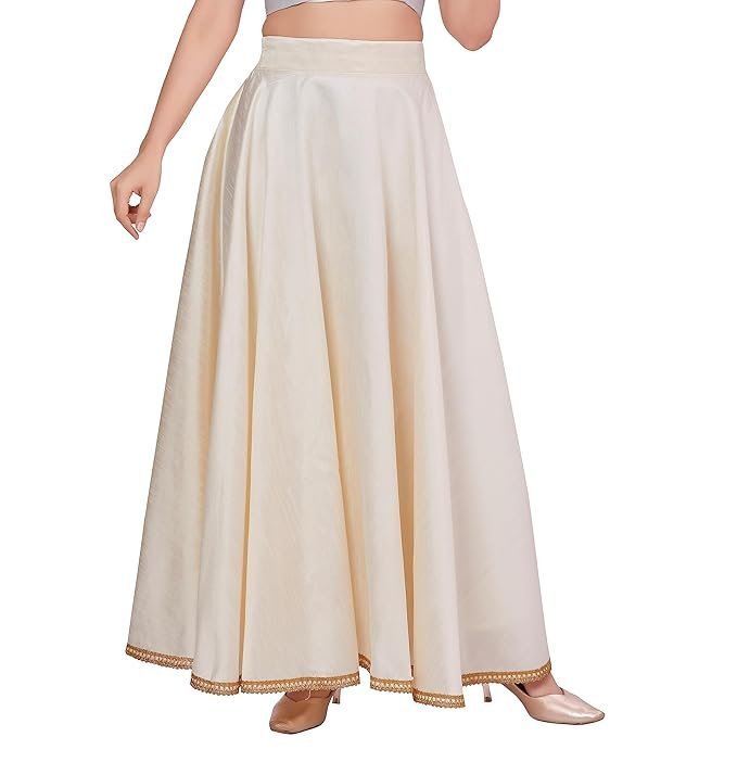 Studio Shringaar Women's Poly Silk Skirt/Lehenga With 8 Meters Maxi Flare (Double Ghera) - Image 2