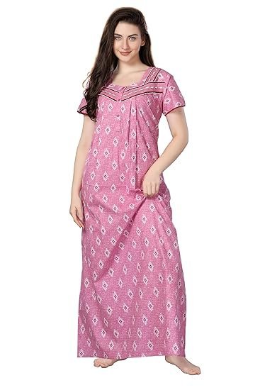 Soulemo Women Cotton Floor Length Nighty 1633