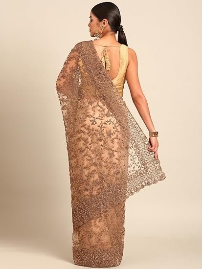 MOHEY Women's Embroidery|Stone Work Saree - Image 4