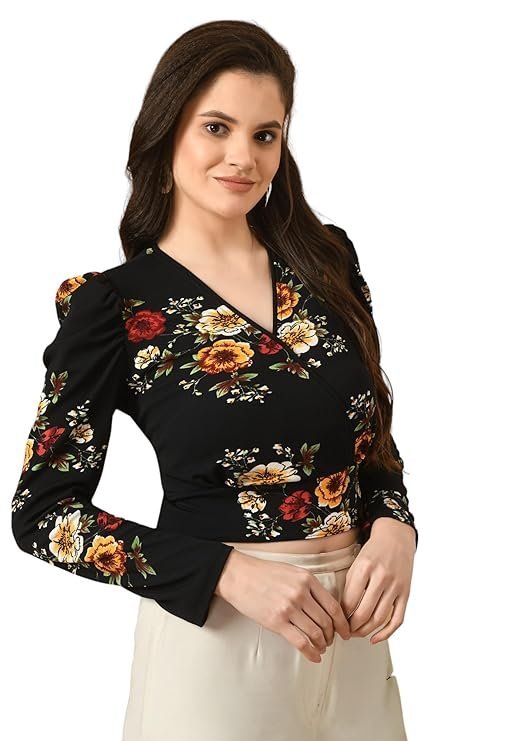 IUGA Women's Floral Printed Top (162_Floral_)