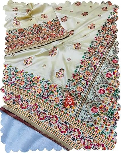 D V ENTERPRISE Women's Pure Original kanchipuram Zari weaving silk Kalamkari Kanjivaram desinger Saree With Blouse piece for Wedding - Image 4