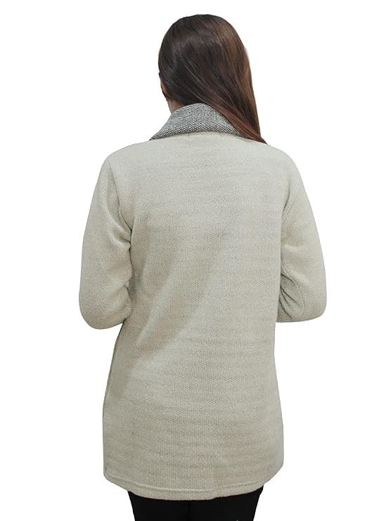 Matelco Womens Woollen Collared Coat Cardigan - Image 5