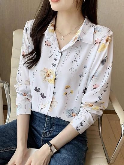 TOPLOT Women's Floral Regular Fit Shirt - Image 4