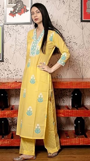 GoSriKi Women's Rayon Viscose Printed Straight Kurta with Pant & Dupatta