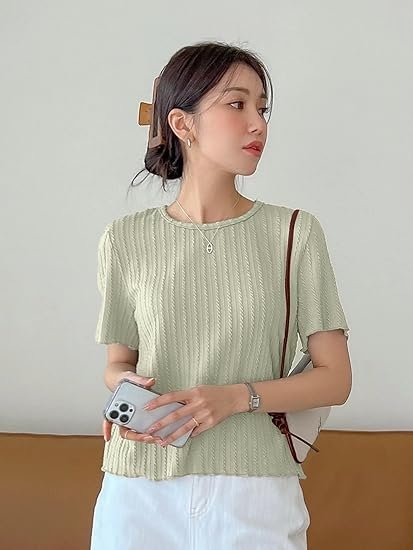 GRECIILOOKS Women’s Fashion Tops – Crop Top, Loose Fit Oversized Shirts & Stylish Korean Tank Tops for Summer Wear - Image 4
