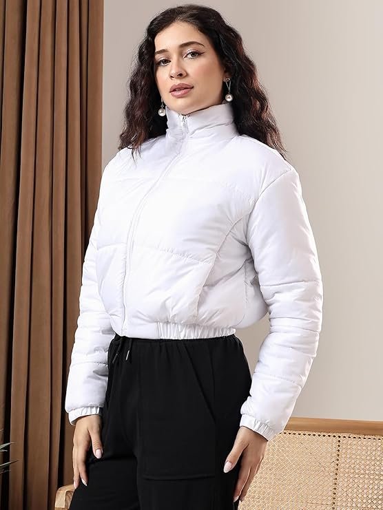 KOTTY Women Nylon Full Sleeve Solid Standard Length Puffer Jacket - Image 5