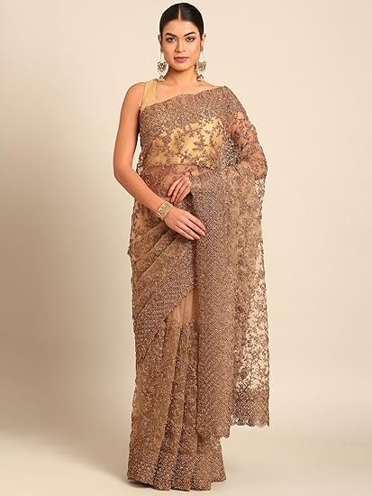 MOHEY Women's Embroidery|Stone Work Saree - Image 3