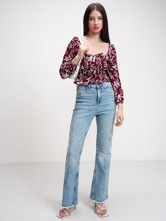 Tokyo Talkies Women's Floral Regular Fit Shirt - Image 6