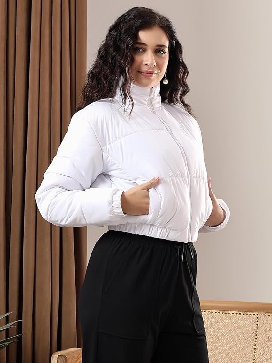 KOTTY Women Nylon Full Sleeve Solid Standard Length Puffer Jacket - Image 6