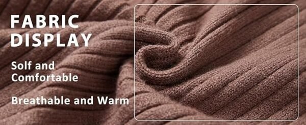 TYSORT Women’s Winter Woolen Turtleneck Sweater with Pajama | Warm Winter Wear Cord Set | Woolen Tracksuit Loungewear Set - Image 2