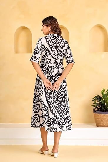 Fashion Dress | Knee Length | Half Sleeve | Summer Dress | Casual Wear Dress for Women - Image 4
