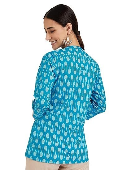 Myx Women's Printed Regular Cotton Short Kurti - Image 4