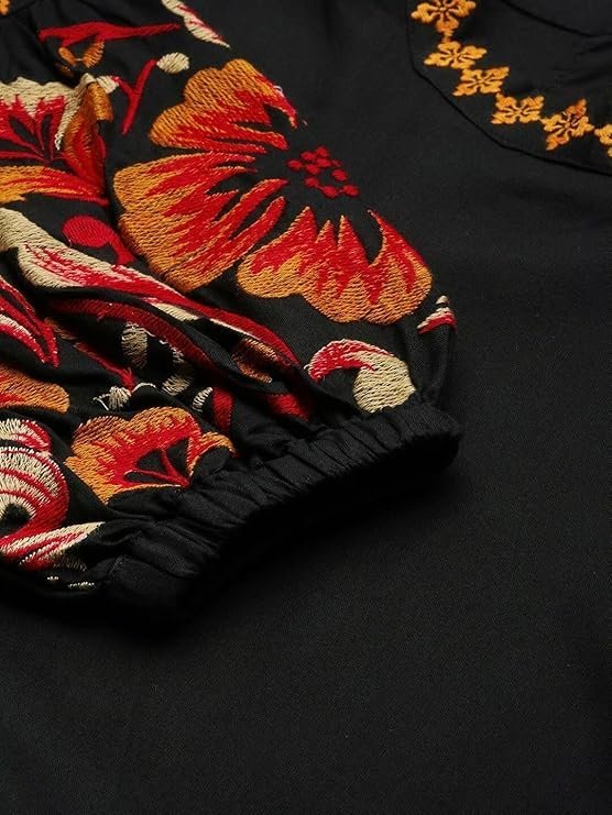 Women's Rayon Floral Regular Fit Top - Image 2