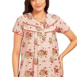 AV2 Women's Cotton Printed Maxi Nighty