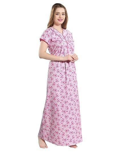 AV2 Women Printed Cotton Nightwear Nighty Maxi 7118 - Image 5