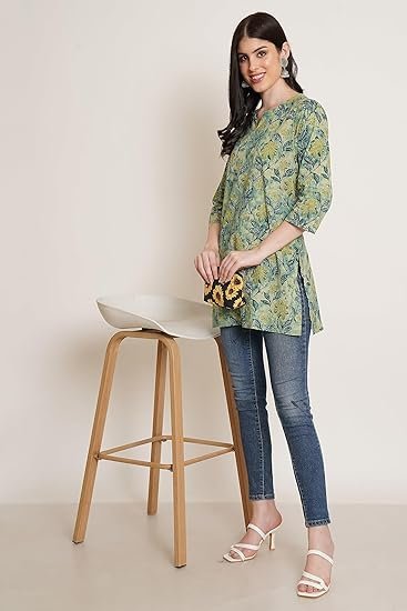COTLAND Fashions Jaipuri Cotton Printed Short Kurti for Women - Image 3