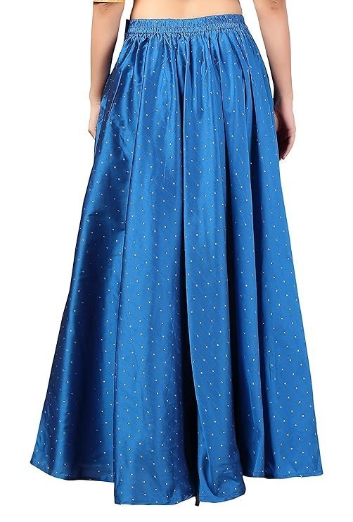 Studio Shringaar Women's Readymade Polyester Taffeta Floor Length Skirt Lahenga Ghaghra - Image 4