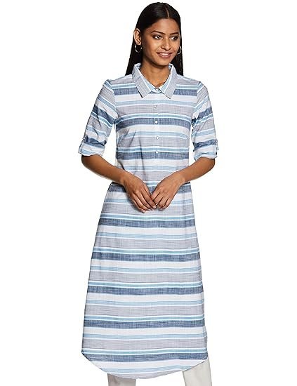 Aurelia Women's Cotton Regular Kurta - Image 3