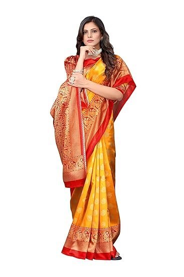 Yashika Womens Jacquard Standard Length Saree - Image 3