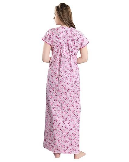 AV2 Women Printed Cotton Nightwear Nighty Maxi 7118 - Image 4