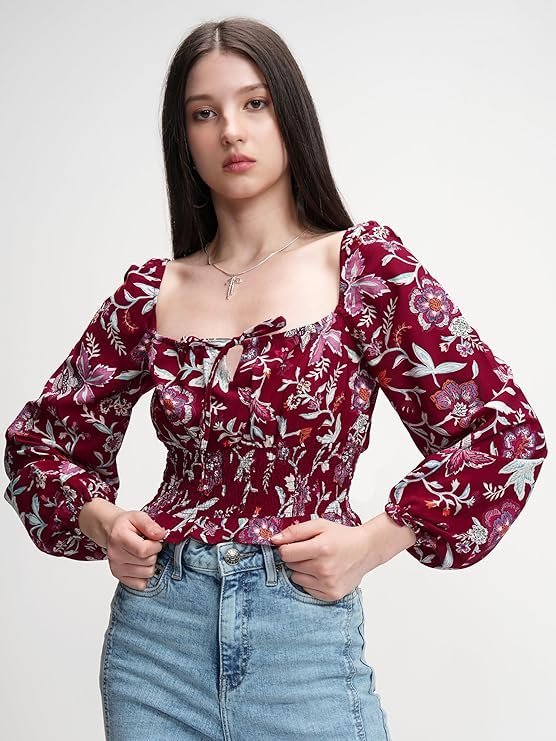 Tokyo Talkies Women's Floral Regular Fit Shirt - Image 3