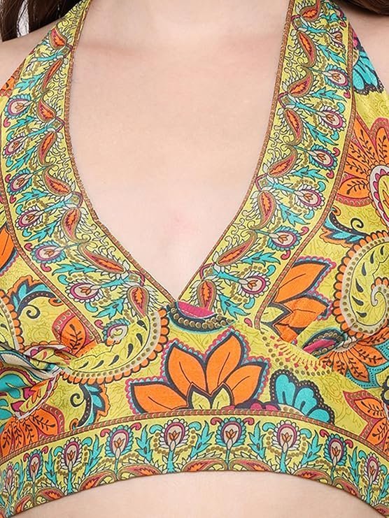 KE Kanha Exports Tops for Women Western | Jeans Tops for Women | Sleeveless Crop top | Summer | Beach wear | Stylish Trendy Tunics Halter Neck top | Fashion Any Occasion - Image 3