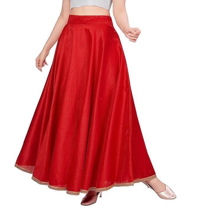 Material typePolyester Rise styleHigh Rise Closure typeHook & Zip StyleFit and flare Occasion typeCeremony LengthMaxi Country of OriginIndia - Image 2