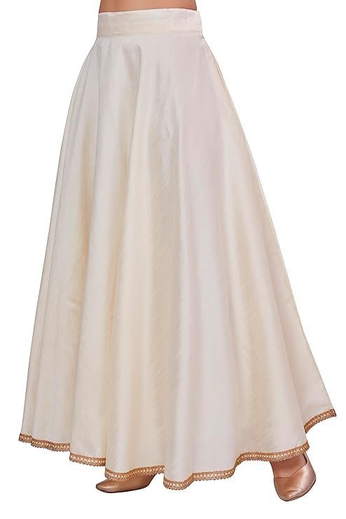 Studio Shringaar Women's Poly Silk Skirt/Lehenga With 8 Meters Maxi Flare (Double Ghera) - Image 3