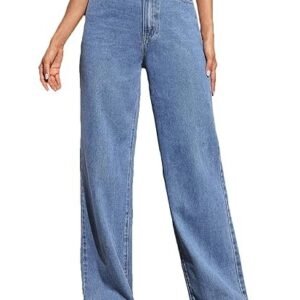 dockstreet Women’s Stylish High-Rise Jeans | Cotton Denim Lycra Fabric for a Body Shaping Straight Fit||Jeans||