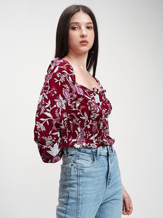Tokyo Talkies Women's Floral Regular Fit Shirt - Image 4