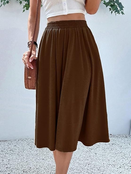 KATECLO Women’s midi Flared Skirt | Western Summer Wear | Lightweight Soft Fabric | Casual Maxi Skirt - Image 2