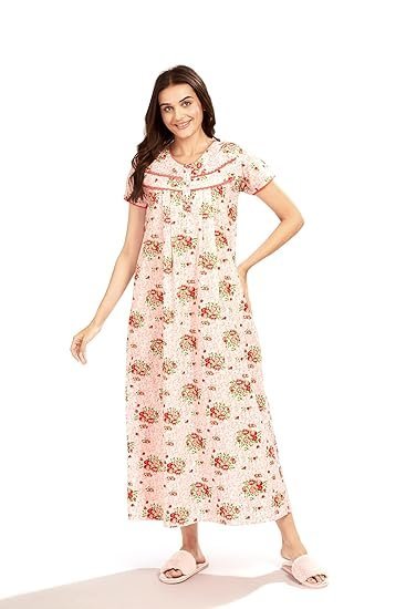 AV2 Women's Cotton Printed Maxi Nighty - Image 2
