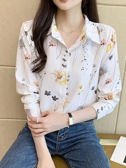 TOPLOT Women's Floral Regular Fit Shirt - Image 3