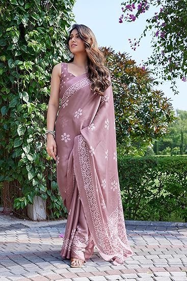 MIRCHI FASHION Women's Latest Chiffon Batik Printed Saree with Blouse Piece - Image 3
