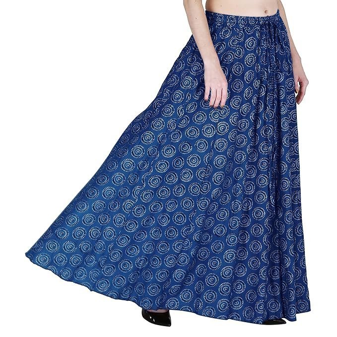 Sttoffa Cotton Printed Women Wear Maxi Long Skirt 40" inch Full Length - Image 4