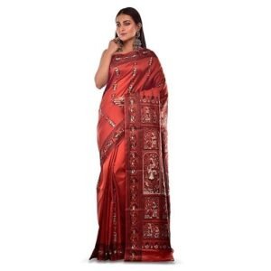 Silk Meenakari Baluchari Swarnachari Bengal Saree