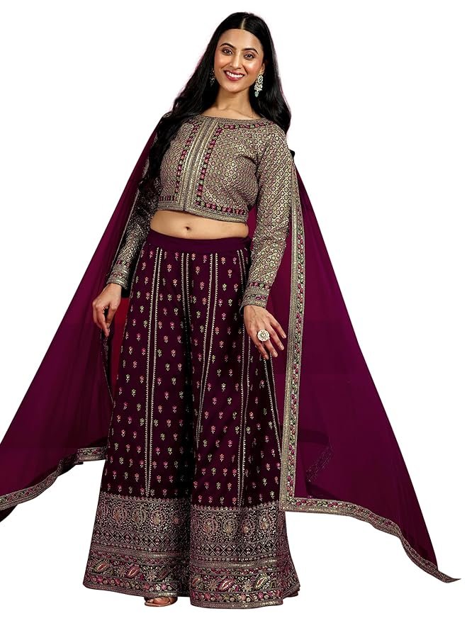 Womens Embroidered Silk Blend Co-ord Set for Women