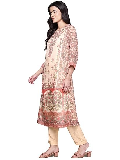 Beige Shobhika Kurta with Pant and Dupatta - Image 4