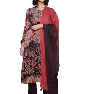 Black Cashmere Kurta With Pant And Dupatta