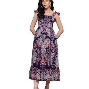 Navy Alba Long Dress