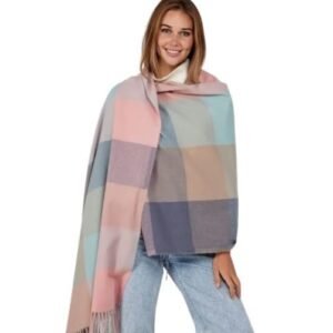 Women's alexvyan winter warm long stoles shawls long big checked scarves woolen women casual scarf soft wrap for casual formal occassions 200cm*70cm