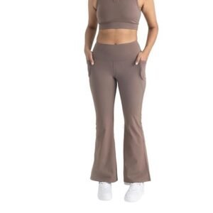 Women's hunnit flare pants for women | high waisted flared pants | athletic flare pants with zero transparency | moisture wicking spandex fabric | 4 way stretch | flare pants for yoga, workout