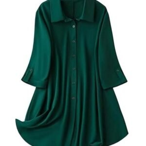 women's shirt dress knee length dress | loose fit | button-down | | 3/4 sleeve | summer wear | available in (pack of 2 | value pack)