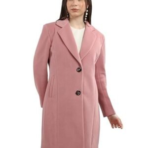 Women's plagg women winter long overcoat with wool blend and comfort fit