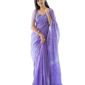 Women's - women's kanjivaram woven soft silk saree with blouse piece