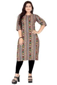 Women's silk cotton blend straight kurti for women_(kurti01)