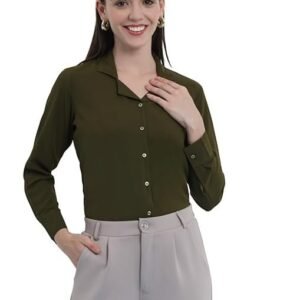 Women's sharma group women's regular fit cuban collar cotton formal shirts
