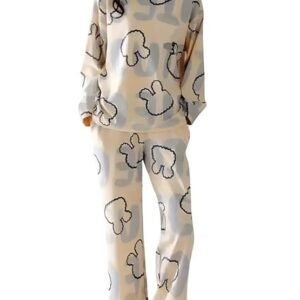 Women's glasgo women’s cotton pajama set with top & pants|| korean night suit|| lightweight printed set || soft & comfy sleepwear for girls & women || lns-3-$