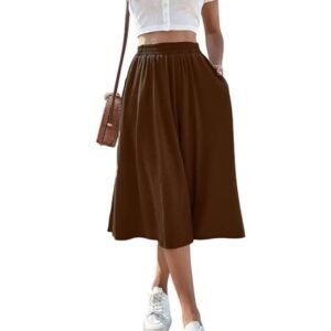 Women's kateclo women’s midi flared skirt | western summer wear | lightweight soft fabric | casual maxi skirt