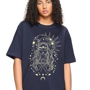 women's letter print oversized fit t-shirt